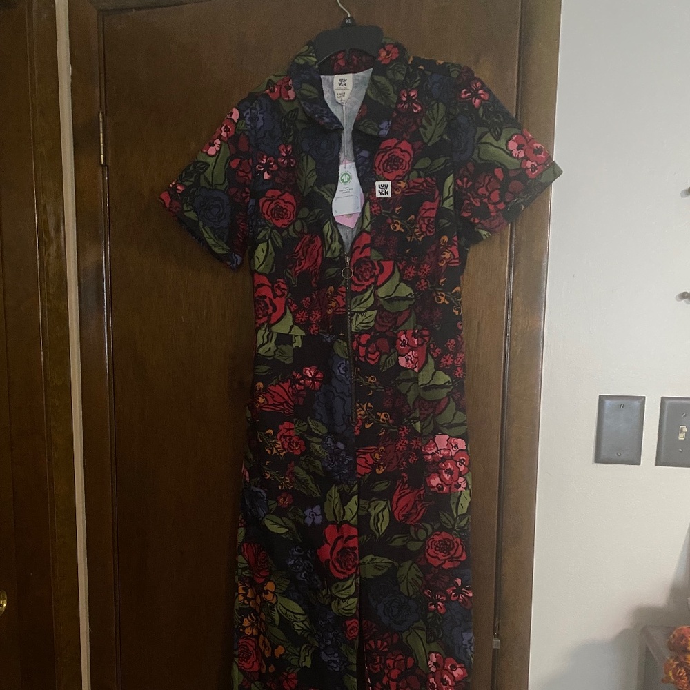 Lucy & Yak Ragan Jumpsuit Maria Print NWT